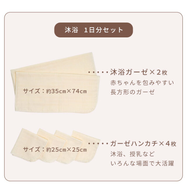 沐浴ガーゼセット