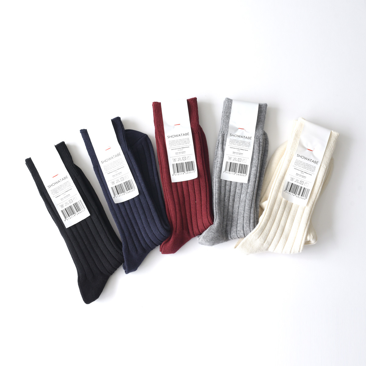 decka - Cashmere Cotton Ribbed Socks