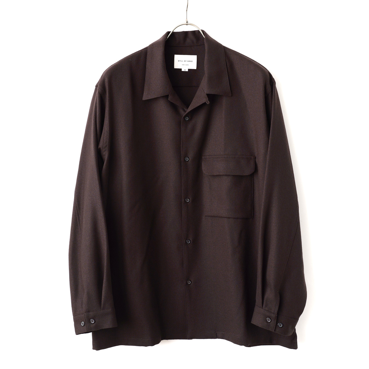 still by hand ウールオーバーサイズコード STILL BY HAND】WOOL SQUARE OVER SHIRT スティルバイハンド