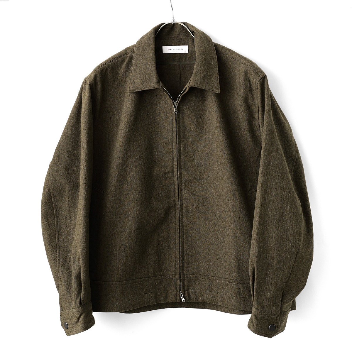 PERS PROJECTS - JENS SHORT BLOUSON "melton"  - Olive