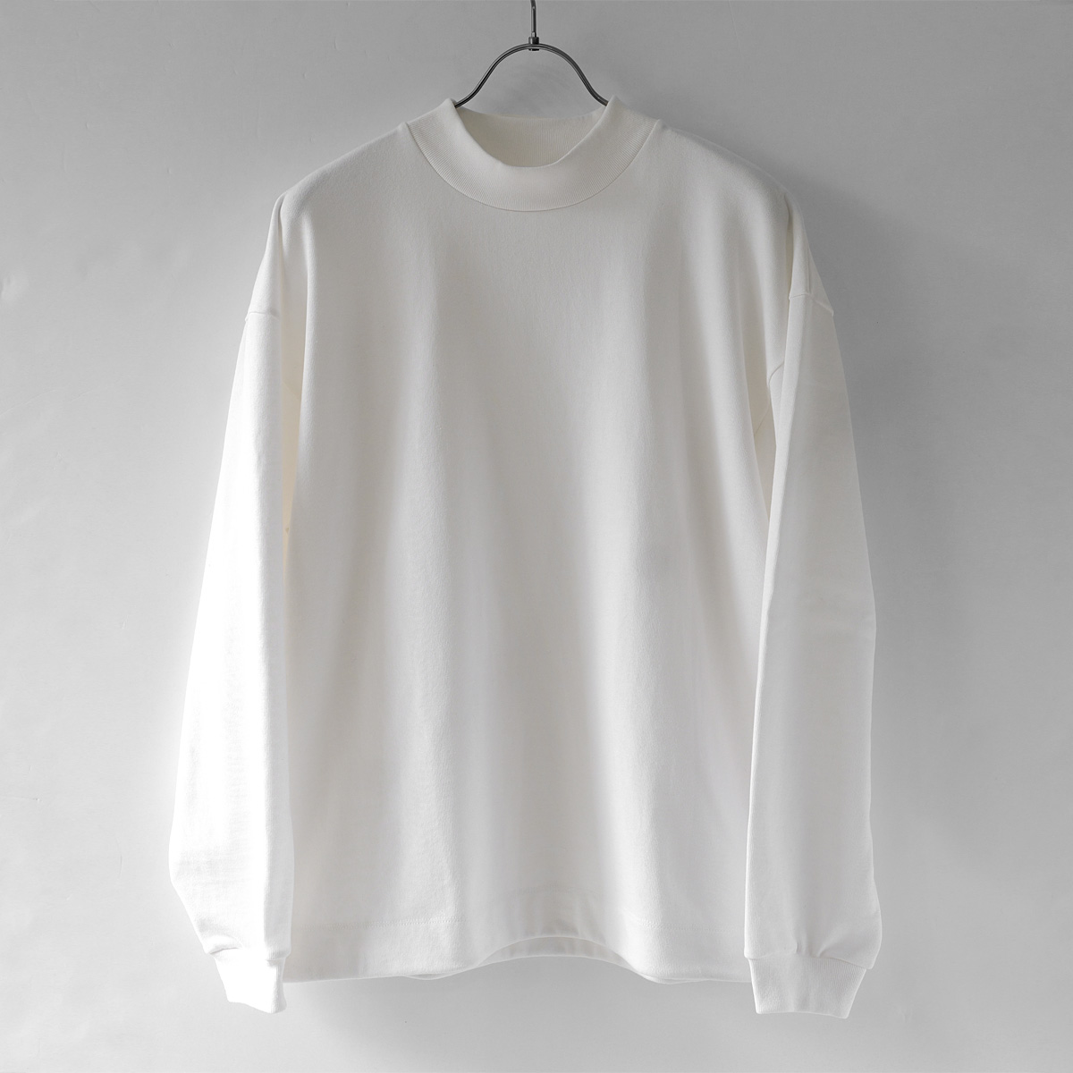 LAMOND - Drwst Mock Neck Coton Long Tee - White