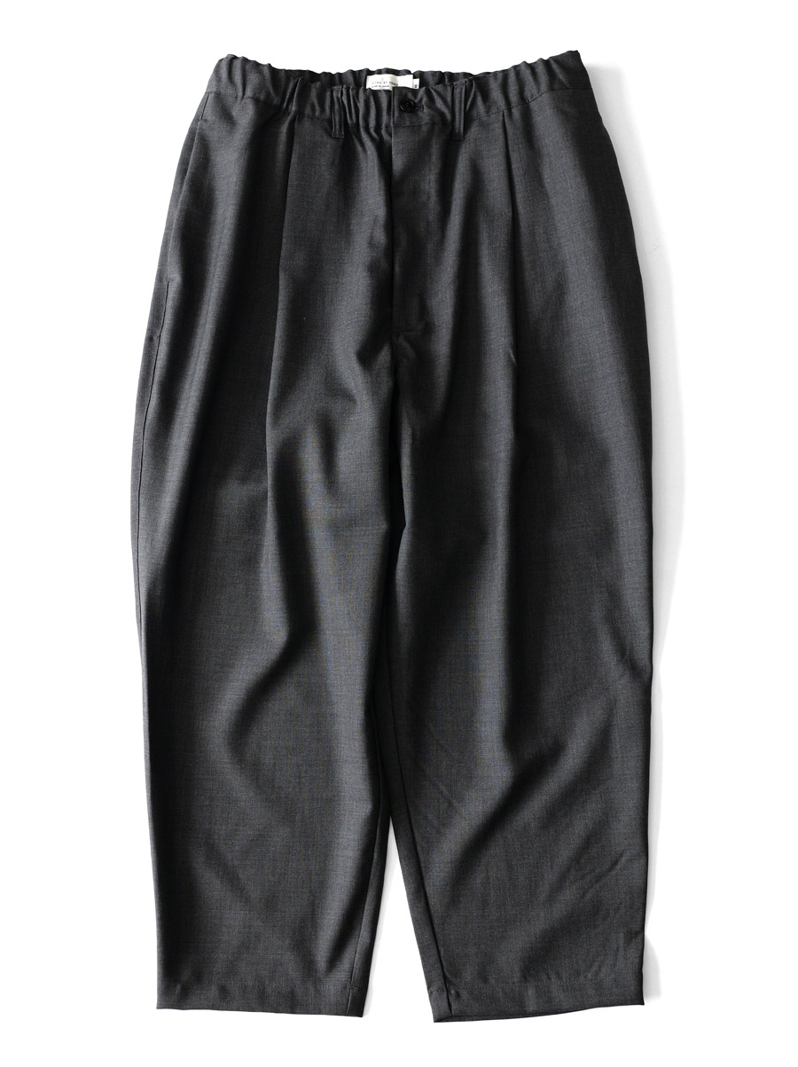 STILL BY HAND - Summer Wool Wide Pants - Charcoal