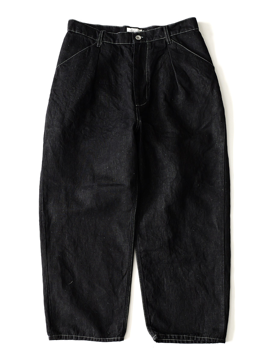 STILL BY HAND - Hemp Mixed Denim Pants - Black