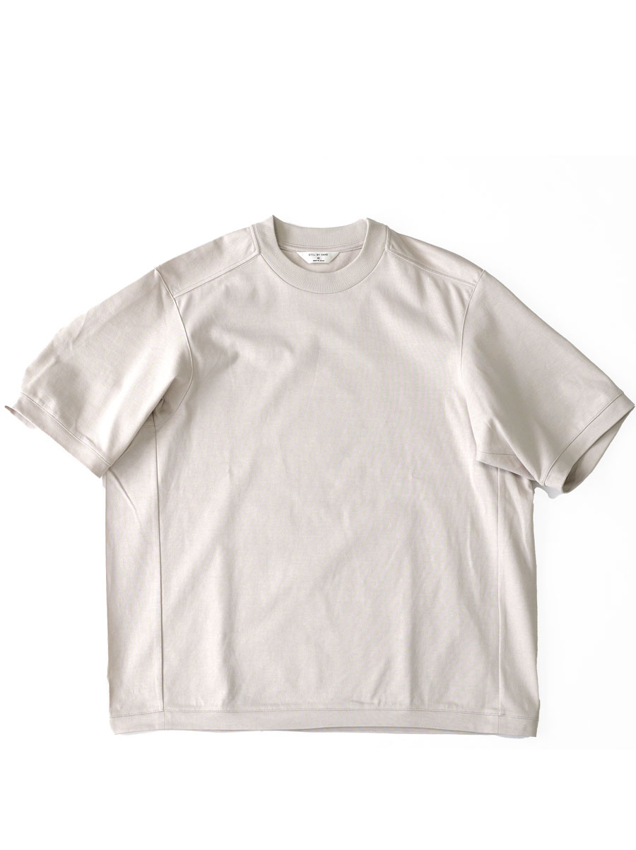 STILL BY HAND - Half Sleeve Sweatshirt -  Pink Beige
