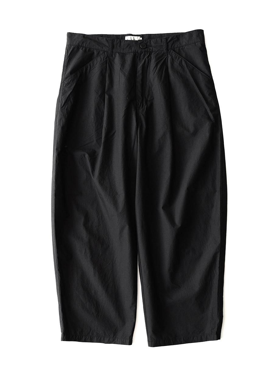 STILL BY HAND - Typewriter Cotton Wide Pants - Ink Black