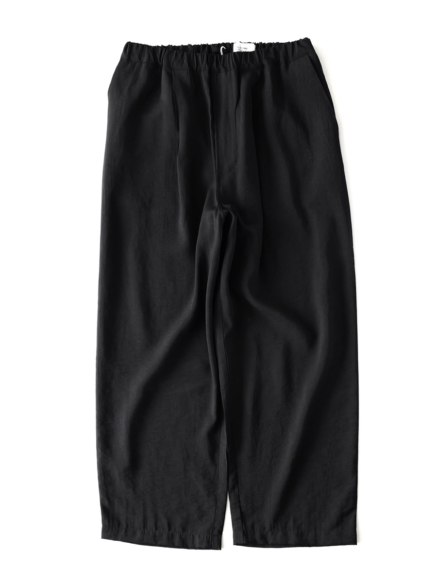 STILL BY HAND - Rayon/Linen Wide Easy Pants - Black