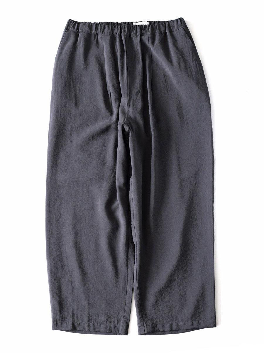STILL BY HAND - Rayon/Linen Wide Easy Pants - Slate Gray