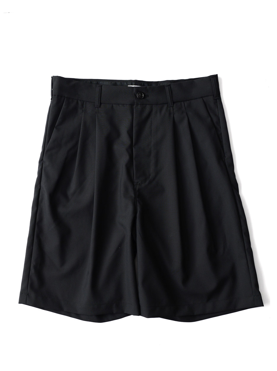 STILL BY HAND - Super120 Summer Wool Short Pants - Black