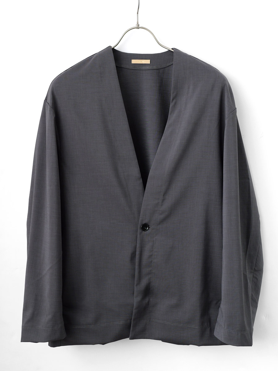 LAMOND -  Twill Twist Cardigan Jacket - Charcoal