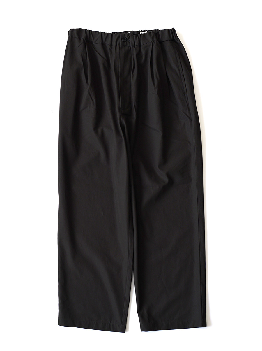 STILL BY HAND - Cotton Twill Easy Pants - Khaki Brown