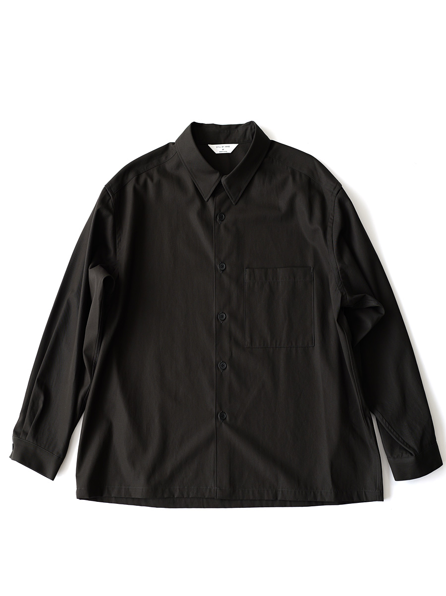 STILL BY HAND - Cotton Twill Shirt Jacket - Khaki Brown