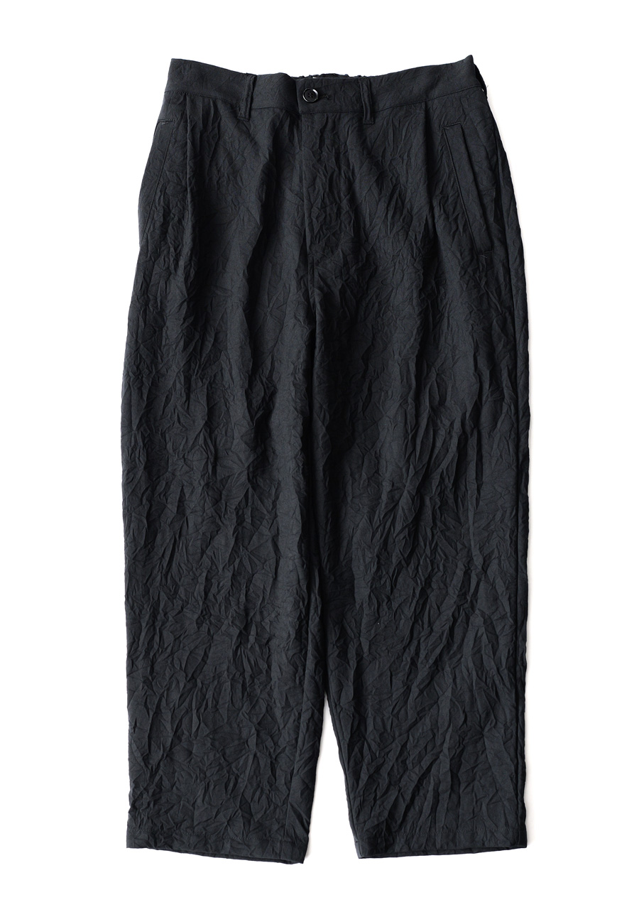 STILL BY HAND - Creasy Pleated Pants - Black