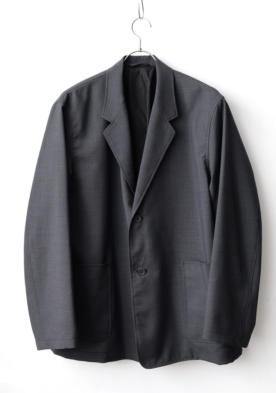 STILL BY HAND -  Wo/Pe Relaxed 2B Jacket - Charcoal