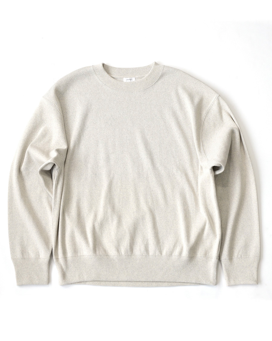 crepuscule -  Co Rib Sweat P/O - Oatmeal