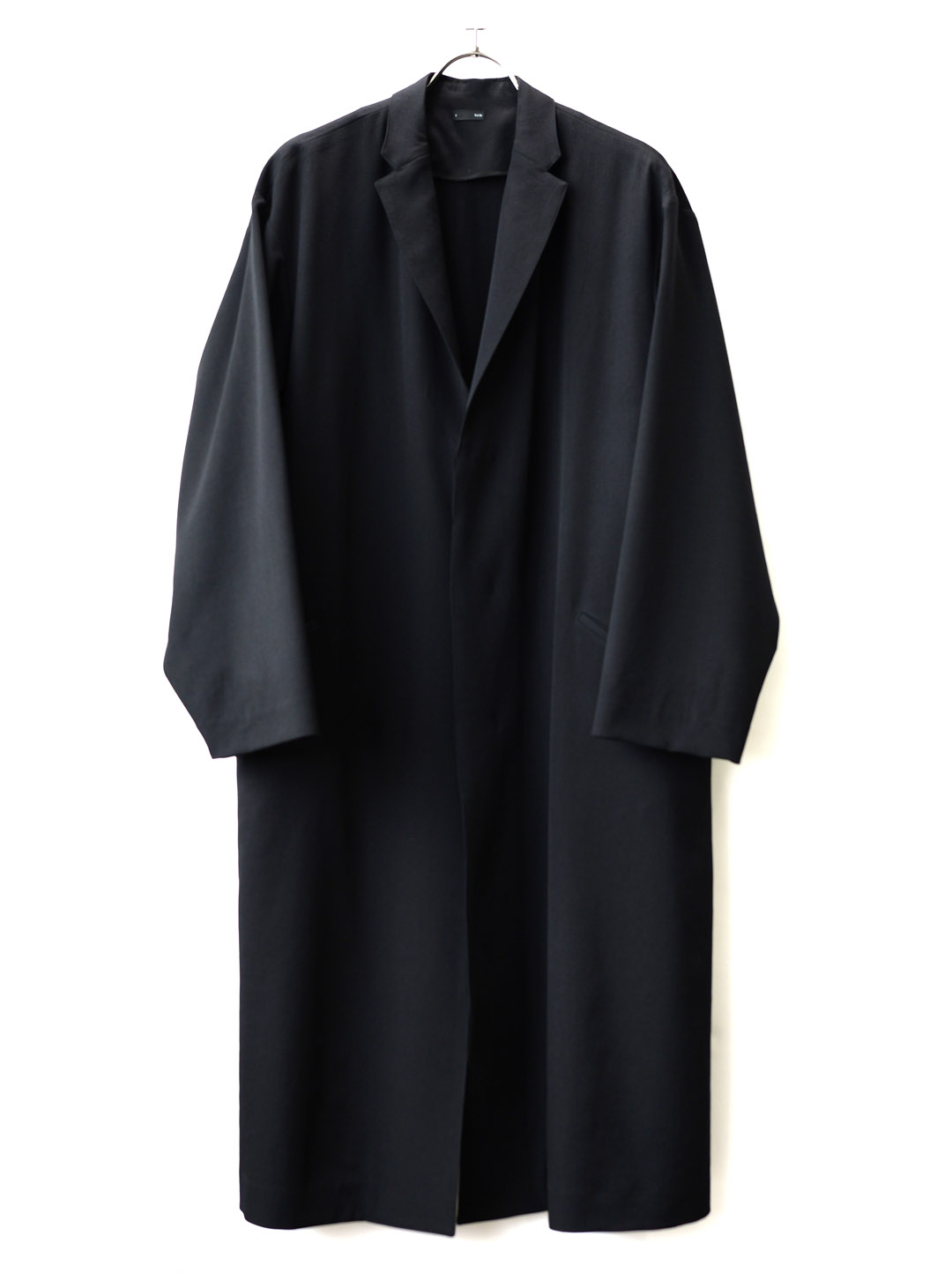 holk - Chesterfield Coat / wool gabardine - Black