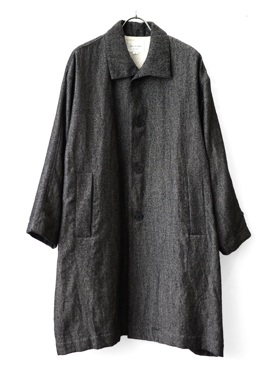STILL BY HAND -  Wo/Li Oversized Coat - Melange Gray