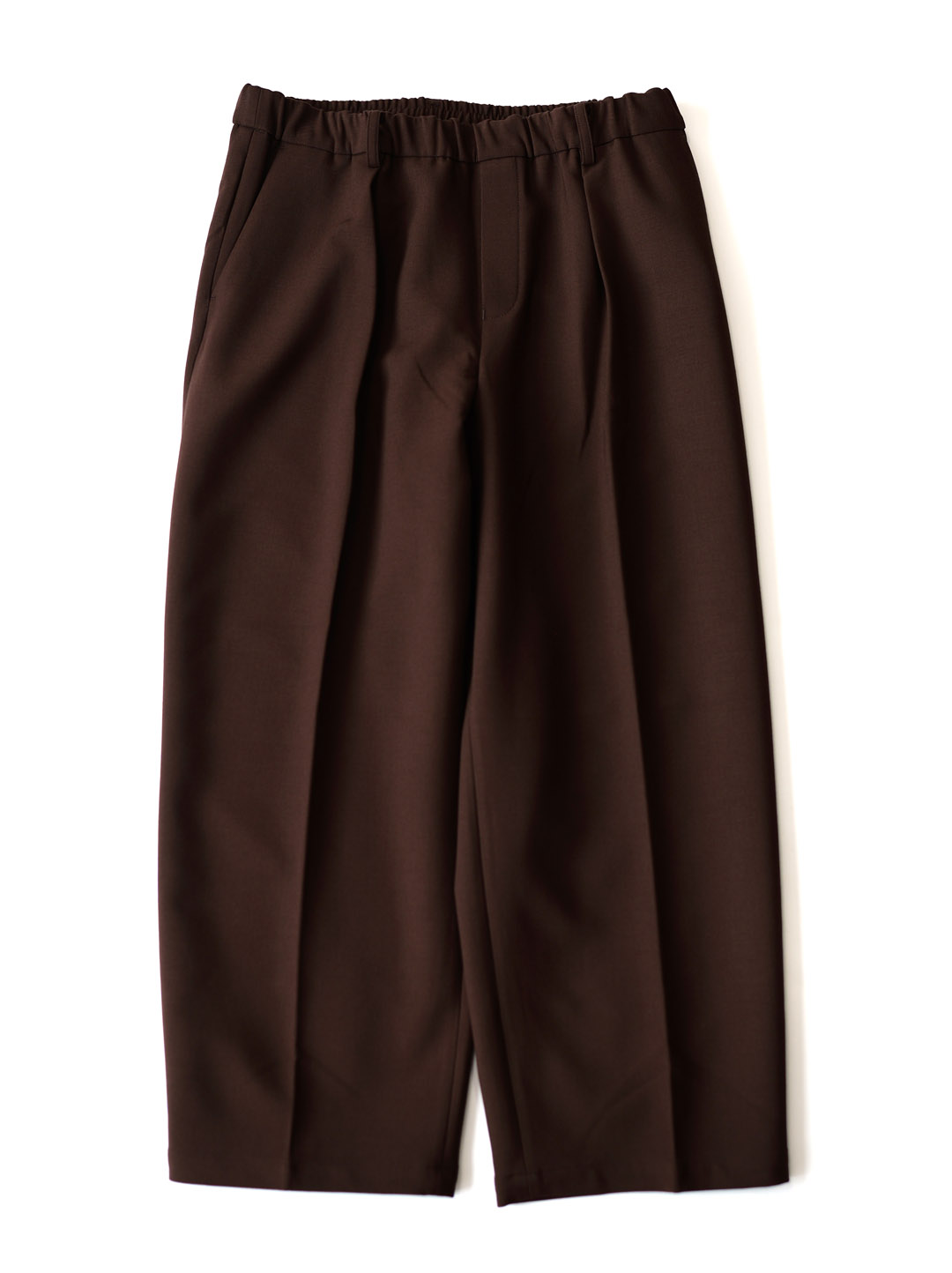 LAMOND - Double Weave Wide Trousers - Brown