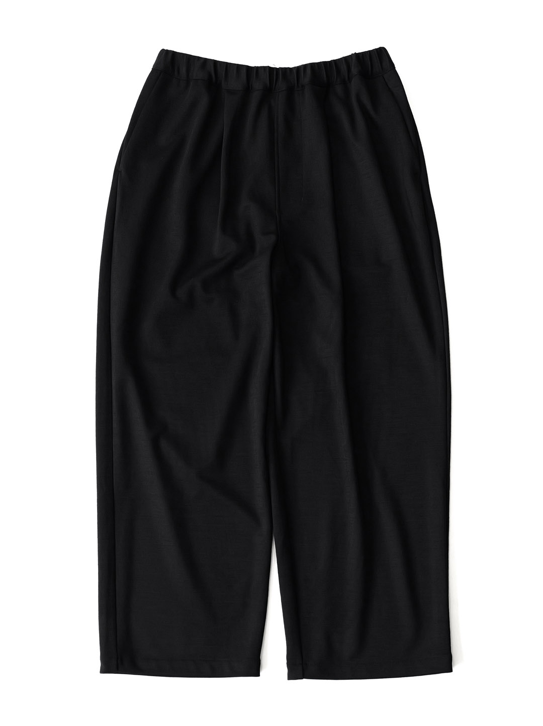 STILL BY HAND - Wo/Ny Wide Jersey Pants - Black