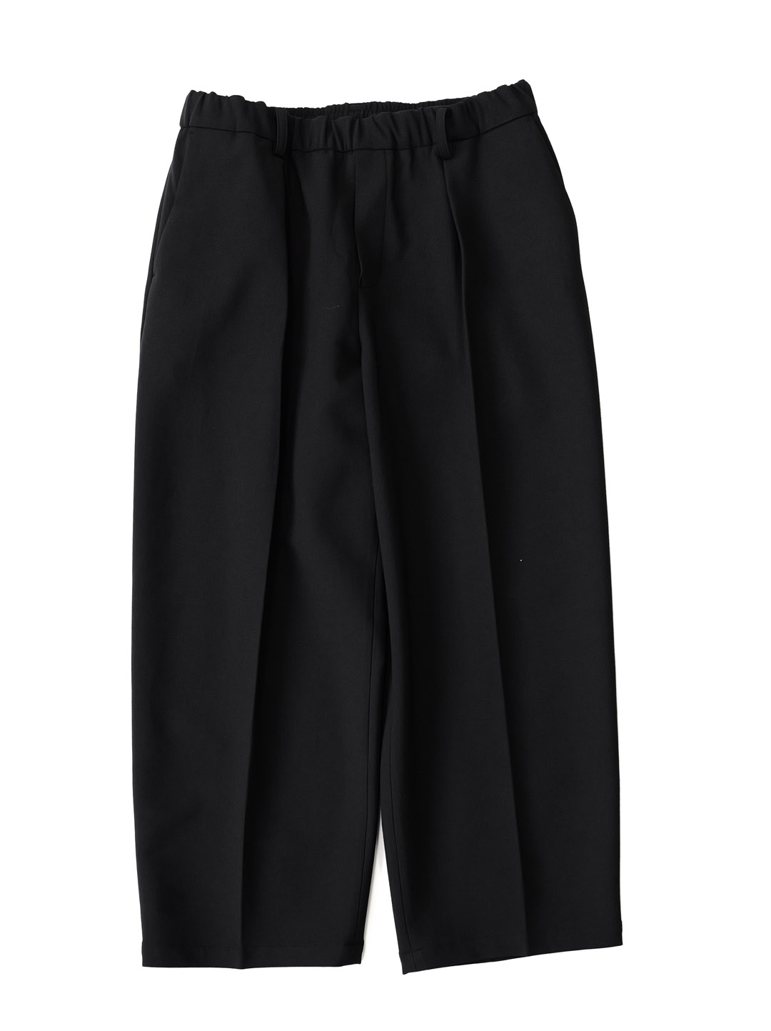 LAMOND - Double Weave Wide Trousers - Black