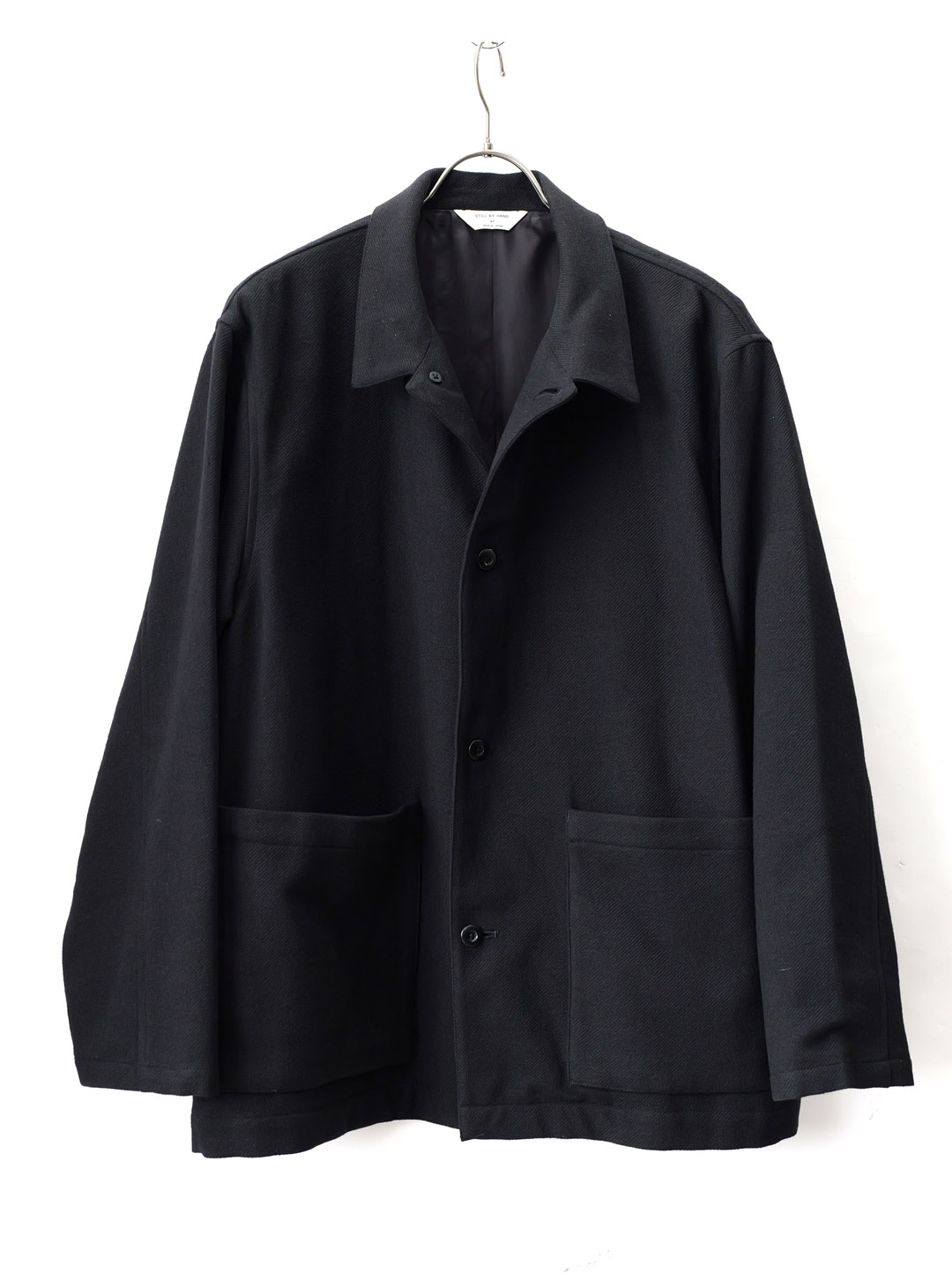 STILL BY HAND -  Wool Mixed 4B Jacket - Black