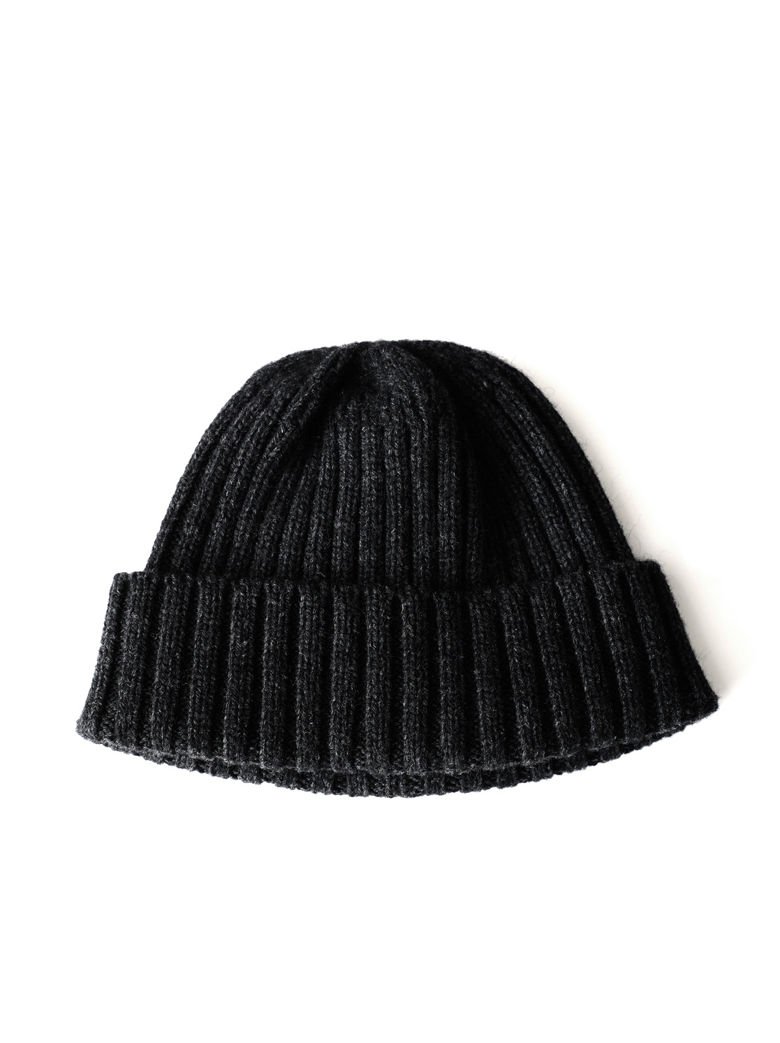crepuscule - Wool Rib Knit Cap - Black