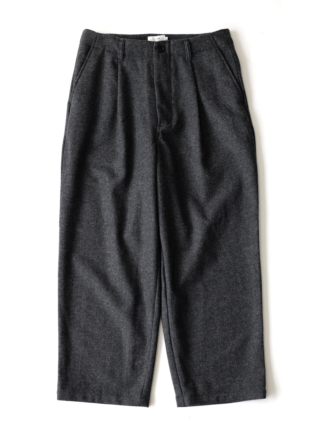 STILL BY HAND - Wool/Nylon Wide Pants - Gray