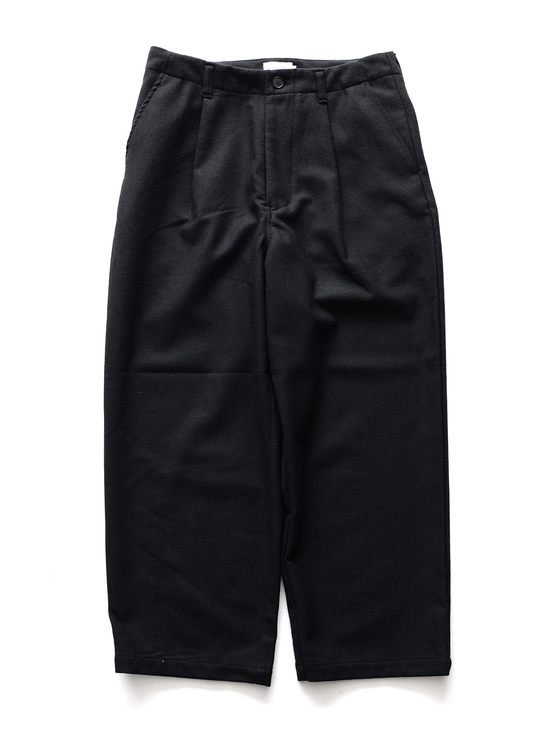 STILL BY HAND - Wool/Nylon Wide Pants - Black