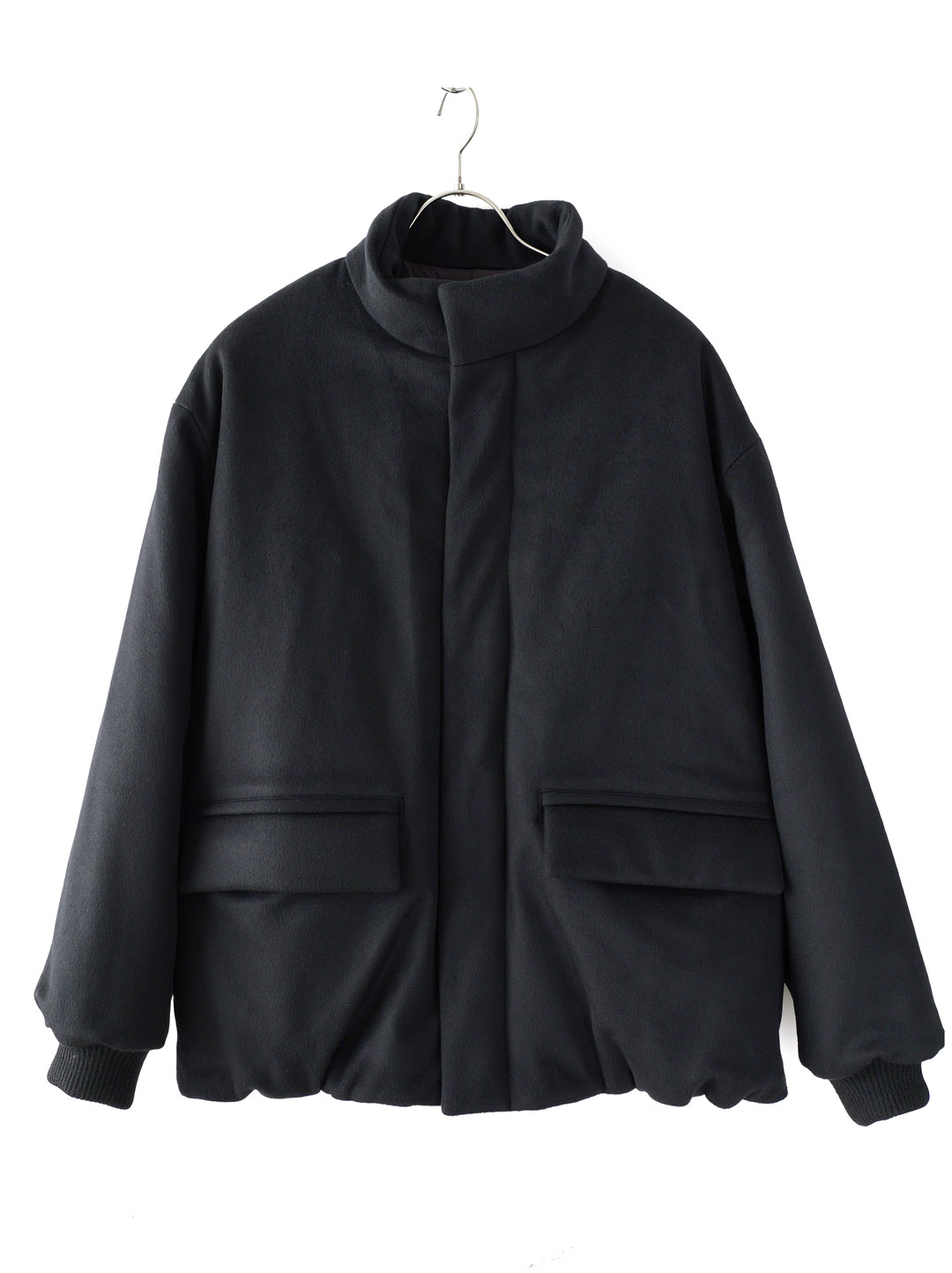 STILL BY HAND -  Padded Wool Blouson - Black