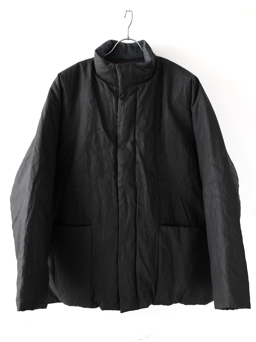 STILL BY HAND -  Dolman Sleeve Padded Blouson - Ink Black