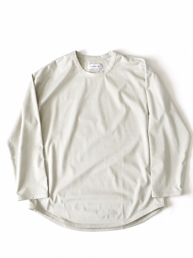 PERS PROJECTS - RILEY L/S C/N ROUND TEE - Ivory