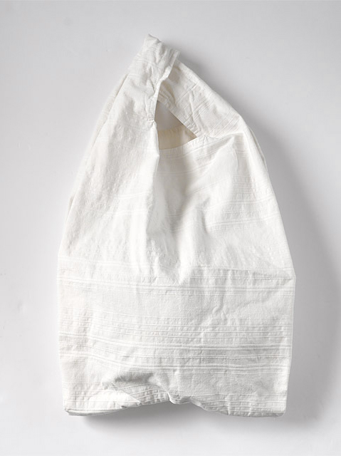 MASTER&Co. - Cotton Dobby Shopper Bag - White Border