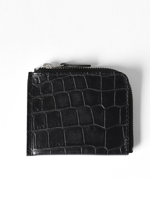 MASTER&Co. - Ibiza Vaqueta L-Zip Wallet  - Black Croco