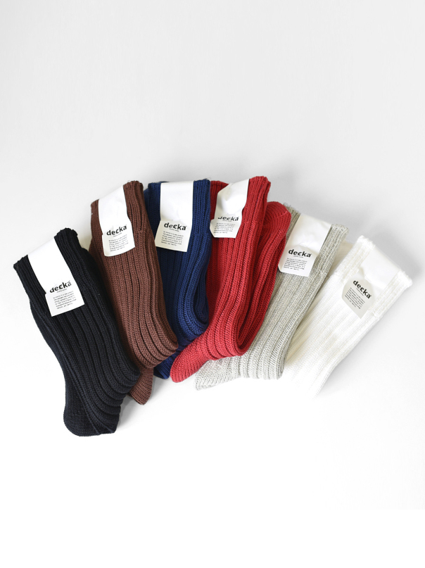 decka - Cased Heavyweight Plain Socks (Regular Length)