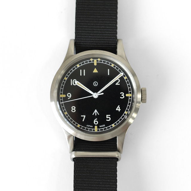NAVAL WATCH - Automatic British ROYAL Army "W10" TYPE - Silver/Black