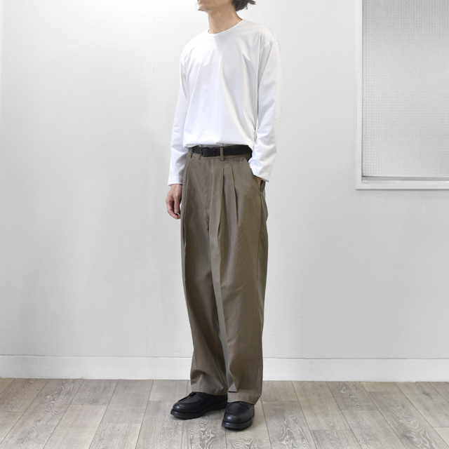 パンツ STILL BY HAND COTTON CHAMBRAY PANTS STILL BY HAND（スティルバイハンド）2tuck Cotton Chambray