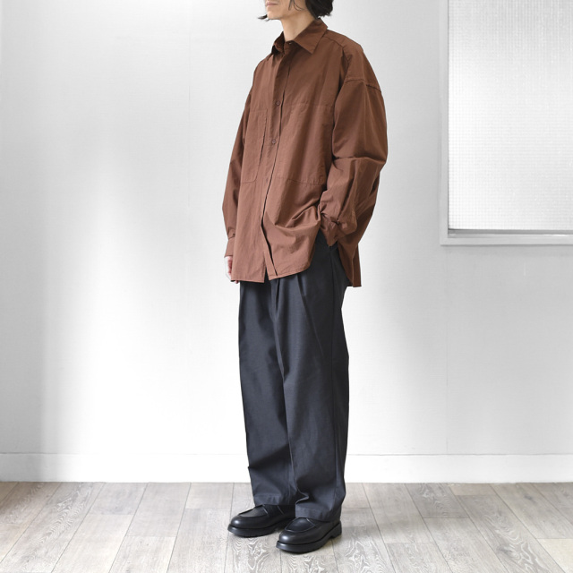 STILL BY HAND COTTON CHAMBRAY PANTS タグ付き STILL BY HAND （スティルバイハンド）PT09243 2タックコットン