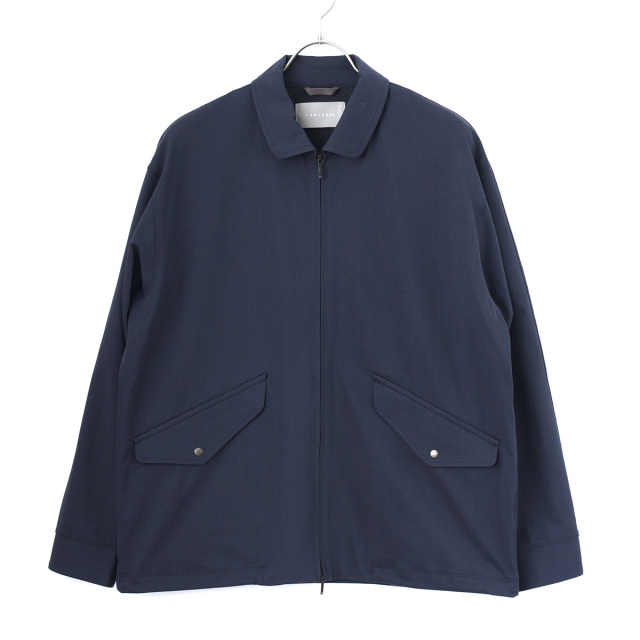 CURLY - TRICOT HARRINGTON JACKET - Navy