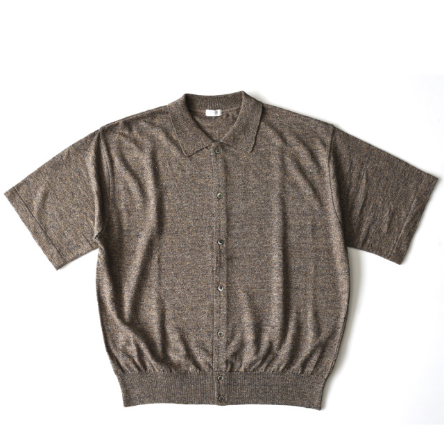 トップス crepuscule crepuscule(クレプスキュール)Rib Pattern Half Zip Polo (2501