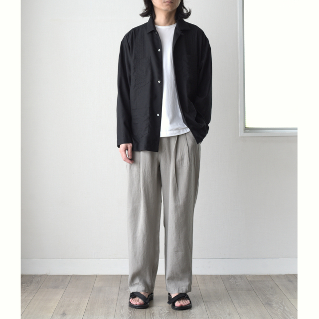 STILL BY HAND インボックスプリーツ ワイド テーパードパンツ 在庫 処分 セールファッション - STILL BY HAND インボックス