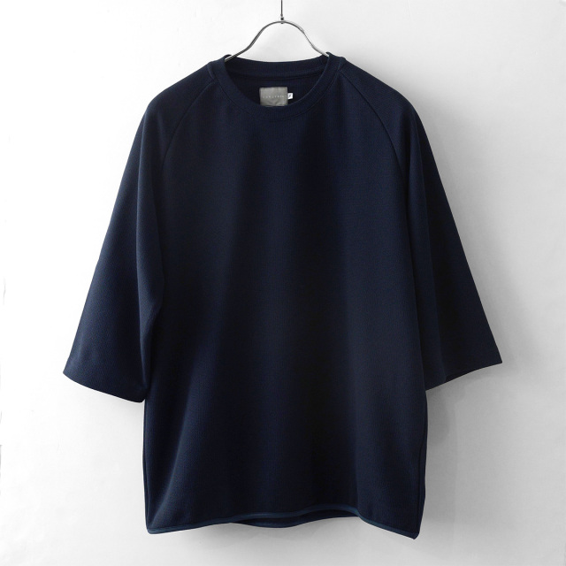 CURLY - SEED STITCH KNIT TEE (Q/S) - Navy