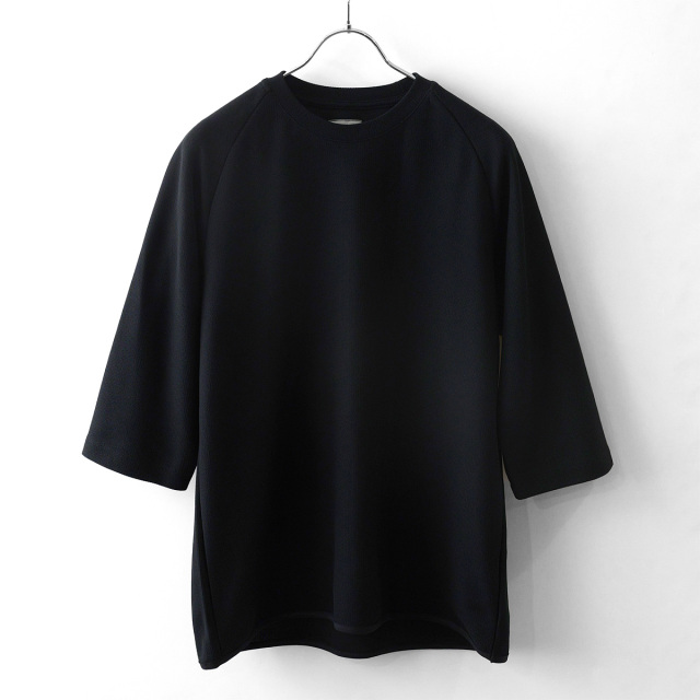 CURLY - SEED STITCH KNIT TEE (Q/S) - Black