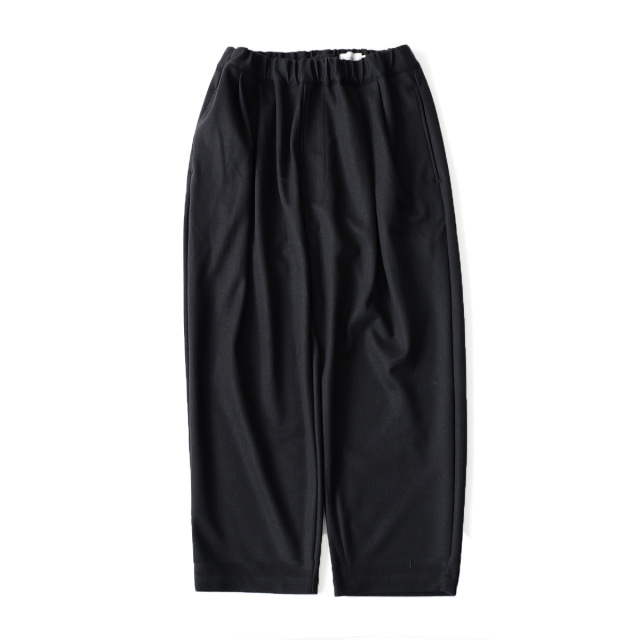 STILL BY HAND - Wool Jersey 2Tuck Pants - Charcoal