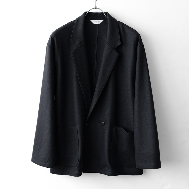 STILL BY HAND - Wool Jersey Jacket - Charcoal