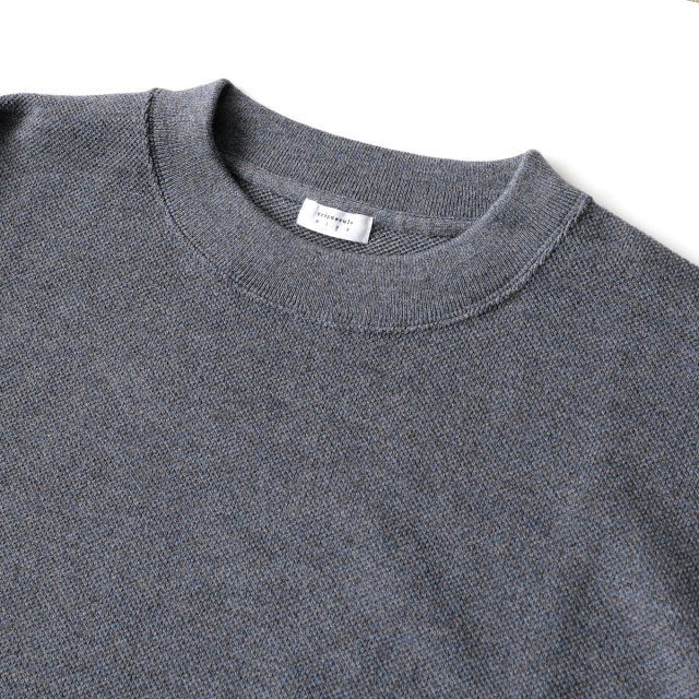 新品未使用　クレプスキュール　モスステッチ　グレー crepuscule (クレプスキュール) Moss Stitch V P/O / モス