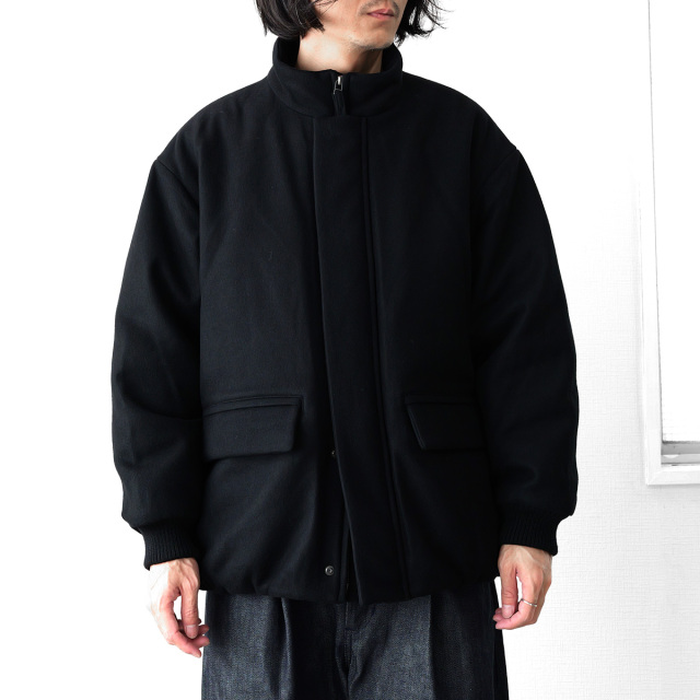 ジャケット・アウター 25AW STILL BY HAND Padded Wool Blouson Still By Hand Padded Wool Blouson - Charcoal | Wallace Mercantile Shop