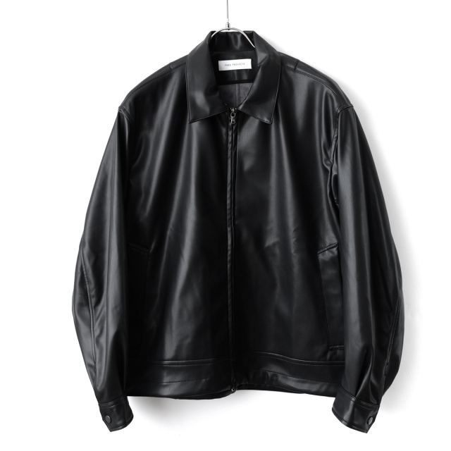 PERS PROJECTS - JENS SHORT BLOUSON "vegan leather" - Black