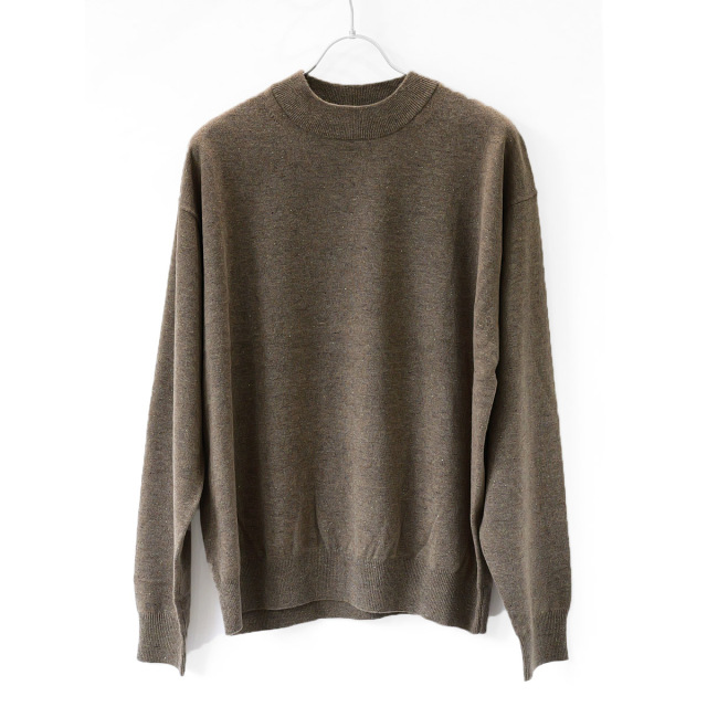crepuscule -  Moc Neck P/O - Wool - Khaki