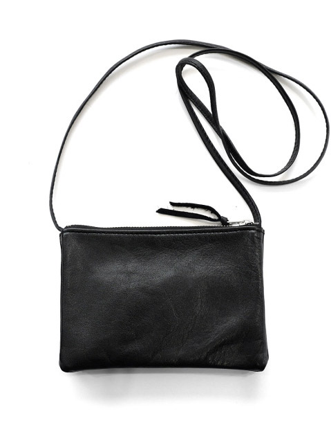 MASTER&Co. - Drum Dyed Leather Mini Shoulder Bag (exclusive) - Black