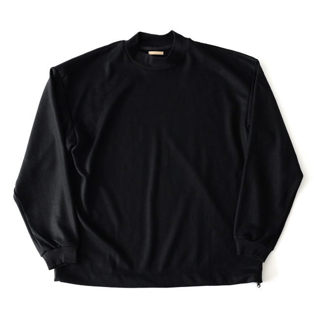 LAMOND - Drwst Mock Neck Wool Long Tee - Black