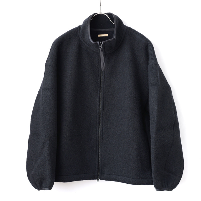 LAMOND - Pure Super100s Lambs Wool Fleece Blouson - Black